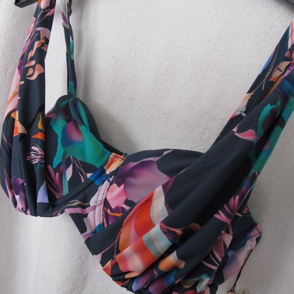 NWT - Calia Pleated Panel Underwire Swim Top - 34D - Picture 7 of 12